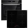 KKT KOLBE Set forno e piano a induzione con cornice SET8019IH859ED, 60 cm | Pulizia pirolitica, 4 zone, Funzione pizza, Grill, Aria calda, Guide telescopiche