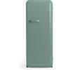 CREATE / RETRO FRIDGE 150 SAGE/Frigorifero verde salvia con maniglia verde salvia e congelatore 281L / 102W, 150cm, 3 ripiani, regolatore di temperatura, portabottiglie, 60x60x150cm