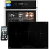 KKT KOLBE Set 60 cm forno e 77 cm piano a induzione SET8313HCIH77FZ | Controllo WiFi, 2 zone flessibili, 5 zone, Booster, Girarrosto, Grill, Aria calda, Timer automatico, Funzione pizza