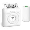 Buyounger Mini Stampante Fotografica, Mini Stampante Termica Bluetooth con Ricarica USB, Mini Stampante Portatile con Carta Termica, Stampante Adesiva per Foto, Note, Diari, Memo, Elenco, FAI DA TE, Bianca