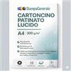 Stampagenerale Cartoncino Patinato Lucido A4 per Stampanti Laser, 300g/m², Bianco Brillante, Stampa Fronte/Retro, Ideale per Biglietti da Visita, Menù e Copertine (50)