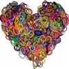 Yowamho 900 Elastico in Colori Assortiti con 24 Morsetti a S e 1 Piccolo Uncinetto, Elastico, Difficile da Rompere