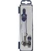Idena 22076 - Compasso scolastico con puntali di ricambio, argento, 1 pz.
