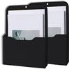 qhklew 2 Pezzi Porta Pennarelli Magnetico, A4 Paper Magnetic File Holder, Forniture per Ufficio Contenitore Lettere, con Forti Magneti per Lavagna, Frigorifero, Casa, Riviste, Casa e Scuola, Nero