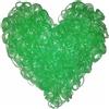 Yowamho 900 elastici verde luminoso con 24 S-clips e 1 piccolo uncinetto, elastici per braccialetti.