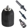 MBKSTCGDC Mandrino per trapano senza chiave, convertitore da 2-13 mm, filettatura 1/2-20UNF, adattatore a cambio rapido SDS da 1/4, chiave esagonale per avvitatore a percussione, strumento (adattatore SDS per