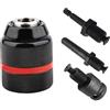 MBKSTCGDC 4 pz/set, 2 mm ~ 13 mm filettato in metallo mandrino senza chiave, cambio rapido 1/2-20UNF, gambo di conversione (Hex/SDS-Plus/adattatore quadrato)