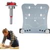 Zuasdvnk Set di guide per trapano per fori delle cerniere, di foratura di perni per mensole in metallo, guida per trapano per mensole da 35 mm, con