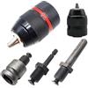 MBKSTCGDC Mandrino professionale per trapano in metallo, 1/2-20UNF, 10 mm, 13 mm, senza chiave, resistente, autoserrante, punta elettrica con gambo esagonale/SDS (set mandrino e codolo)