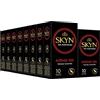 SKYN Intense Feel Confezione da 100 Preservativi / Skynfeel Preservativi senza lattice per uomo, sensazione reale, scatola del preservativo con manopole extra forti, stimolante, larghezza 53 mm