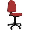 GALIZIA prjme GALIZIA PRIME SEDIA DA UFFICIO PER SCRIVANIA ERGONOMICA, ELEVAZIONE A GAS, CONTATTO PERMANENTE, GIA' MONTATI, BASE CON RUOTE, PRODOTTO IN ITALIA, CERTIFICATA (ROSSO LUCIDO)