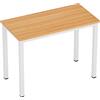 AuraCraft Scrivania per computer, scrivania da ufficio, per bambini, scrivania da gioco, piccola postazione di lavoro per la casa (bianco teak, 80 x 40 cm)