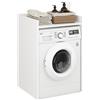 KOMTO Mobile Lavatrice, Mobile Sopra Lavatrice Salvaspazio | Armadio Lavatrice Bianco, Mobile Coprilavatrice 66 × 62 × 97 cm