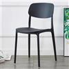 buybuy Sedia Catania Colore Nero CTN01B Design Moderno Impilabile