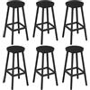 Klihome Sgabelli da Bar Set di 6, Alto 64.5cm, Nero | Sgabello da Cucina, con Poggiapiedi, Sgabelli Alti, in Stile Moderni Industriale, per Bar Caffè, Isola Cucina