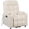 POLTRONE ITALIA Patty 2 Detraibile 19% Poltrona Relax Elettrica 2 motori, reclinazione indipendente schienale pediera. Riscaldamento e Vibromassaggio Kit 4 ruote Beige