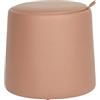 Rebecca Mobili Pouf Contenitore Rotondo, Sgabello Poggiapiedi, Rosa, in PU, portata 150 kg - Misure HxLxP: 42 x 45 x 45 cm - Art. RE7240