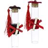 Aurora Store 24x Provette Laurea bomboniera in Vetro con Tappo Tocco per Confetti H.12 X 3 X 3 cm Rosso Laurea con Coccinella e Merletto ASSORTITE in Due Colori Nero E Rosso