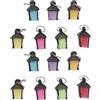 RUNROTOO 14 lanterne in miniatura per giardino delle fate - Statuette luminose da appendere per casa delle bambole - Illuminazione colorata per micro-paesaggi e prato