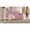 Masters House Biancheria per la Casa Salvadivano Copridivano Trapuntato Reversibile 2 Colori con Braccioli - Antiscivolo, Morbido e Lavabile - Protezione Completa per Poltrona e Divano 2 3 4 Posti (Rosa Antico/Cipria, 4 Posti)