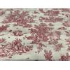 textil pertex Tela de jouy - Tessuto in popeline di cotone 100%, per decorazioni, lavori di artigianato, tessuto al metro, 1 metro x 150 cm (rosso)