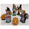 euromarchi Natività Presepe 8 Pezzi in Resina Effetto Legno 7 cm