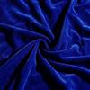BOYIFEIJIE Tessuto in velluto riccio al metro, 2 m x 155 cm, lucido, elasticizzato, per cucire e decorare, per tende, sfondo fotografico, palcoscenico, costumi, tovaglie e progetti fai da te (blu reale, 2 m)
