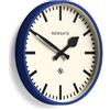 Newgate® Number Three Railway orologio da parete | Orologio da stazione moderno ispirato al retro | 37cm | Blu | Quadranti a marker | Stile mid-century per cucina, soggiorno o ufficio