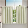 Odot Tenda Corta per Finestra Cucina, Tinta Unita Non Tende da Bistrot Cucina Semitrasparenti, 2 Pezzi Mantovane Corte, per Decorazione Finestre Piccole (Beige,76x92cm)