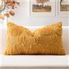 Artscope 1 Pezzi Halloween Federe in Lana Corta Velluto Copricuscini Morbido Decorativo autunnale Fodere per Cuscino Lusso Stile per Divano Camera da Letto Zucca Foglie di Acero Oro 40x60 cm