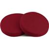 OVOV Cuscini rotondi per sedie da pranzo, confezione da 2 cuscini extra spessi, per sedie circolari, con fodera rimovibile e fondo antiscivolo, rosso (40,6 x 40,6 cm)