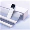 TIPIACE Tende G/N Motorizzate 2 Strati Ricaricabili (White + Dark Grey) | Tende motorizzate, sollevamento silenzioso, telecomando, tessuto impermeabile blackout totale, per casa, regolazione luce.