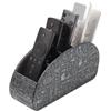 WAYIFON Supporto per telecomando con 5 tasche, grande supporto per TV, DVD, 4K Stick e Bluray, telecomando per penne, L-Retro Argento