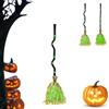 Generico Scopa Animata Per Halloween, Scopa Luminosa In Movimento Con Baglior Verde | 90 Cm Bacchette Di Scopa Mobili Luminosi Con Risate Raccapriccianti, Decorazione Spettrale Per La Casa Infestata E Cortili