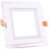 V-TAC 4746 - VT-1881G SQ, lampada LED a pannello da incasso, in vetro di forma quadrata, da 18 Watt, 3000 kelvin, luce bianca calda da 1620 lumen, fascio di luce da 120°, dimensioni: esterno 198 x 198 mm, altezza 40 mm, trasformatore non regolabile …
