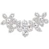 FINGERINSPIRE Applique Argento Scollo a V Cristallo Ferro/Cucire per Abito da Sposa Scollatura/Cintura/Copricapo Strass Abbellimenti