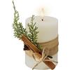 Lumineo Candela decorativa a batteria, 7,6 x 12,7 cm, con involucro rustico, fiamma bianca calda, timer da 6 ore, 2 batterie AA (non incluse)