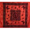 Seamar Telo Copritutto Grande Farfalle 100% Cotone Indiano Stampato 210x240 cm (Arancione)