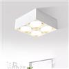 maolo Plafoniera in Gesso Verniciabile GX53 da Soffitto 1-4 Luci con CCT Switch 3000K-6500K | Cubo Moderno Lampadina Inclusa (4)