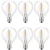 JANZU Lampadine di Ricambio A LED G40 da 6 Pezzi, Lampadine A Globo A LED Infrangibili con Base A Vite E12 per Luci A Stringa Solare Bianca Caldo