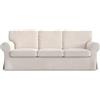 MASTERS OF COVERS Copridivano compatibile con Ikea Ektorp 3 posti, rivestimento di ricambio fatto a mano, 218 x 88 x 88 cm (ord, crema)