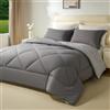 beeweed Piumone Letto Matrimoniale 400 gr/mq Invernale 220x240 cm, Certificato OEKO-TEX, Reversibile Piumino Caldissimo 240x220, Trapunta in Microfibra Sintetica, 2 Federe(40x80cm)