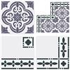 FINGERINSPIRE Santa Ana, 3stencil, 30 x 30 cm, mandala per pavimento, cemento, terrazze, piastrelle per pavimenti e pareti