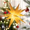 DBFAIRY Stella luminosa 3D per esterni, 60 cm, illuminata con timer, stella d'avvento illuminata, da appendere, con stelle luminose di Natale, decorazione per interni ed esterni (bianco caldo)