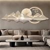 LUVEQLSIT Orologio da parete silenzioso in stile Art Déco, in acrilico con luce LED, quadro decorativo da appendere alla parete, ideale per soggiorno, camera letto, ufficio e ingresso.(Gold,120cm/47.2in)