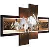 B&D XXL - Quadri Moderni per Camera da Letto Matrimoniale, Fiori, 200x90 cm | Chiodi Inclusi, 4 Pezzi, Quadro Moderno, Pannelli Decorativi per Pareti, Decorazione da Parete, Resistenti Allo Sbiadimento