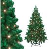 Aufun Albero di Natale artificiale da 210 cm con illuminazione,albero di Natale artificiale in PVC verde, abete nobile, montaggio rapido, ignifugo, incluso supporto per albero di Natale (2,1 m, verde)