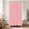 LUKDUNG 100 x 200 cm - Tenda da doccia in tessuto di poliestere, antimuffa, per bagno, doccia, impermeabile, lavabile, con 7 ganci, rosa