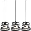 iDEGU Lampadario Moderno Ø 20 cm Lampada a Sospensione Creativa Design Spirale in Metallo Vintage E27 Lampadario Decorativa per soggiorno, camera da letto, sala da pranzo, 3 Pack