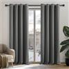 Deconovo Tende Oscuranti per Interni, 2 Pannelli, 132x214 cm, Grigio Chiaro | Termiche Isolanti Caldo e Freddo, Attenuano i Rumori, Moderne ed Eleganti con Occhielli, per Camera e Soggiorno